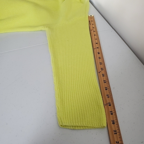 Talbots Plus Solid Citrus Honey Shaker Stitch Sweater 2X Pima Cotton Long Top - Picture 9 of 13